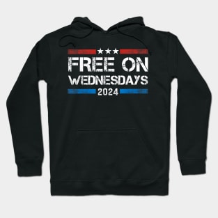 Free On Wednesdays 2024 Election Funny Trump Biden Hoodie